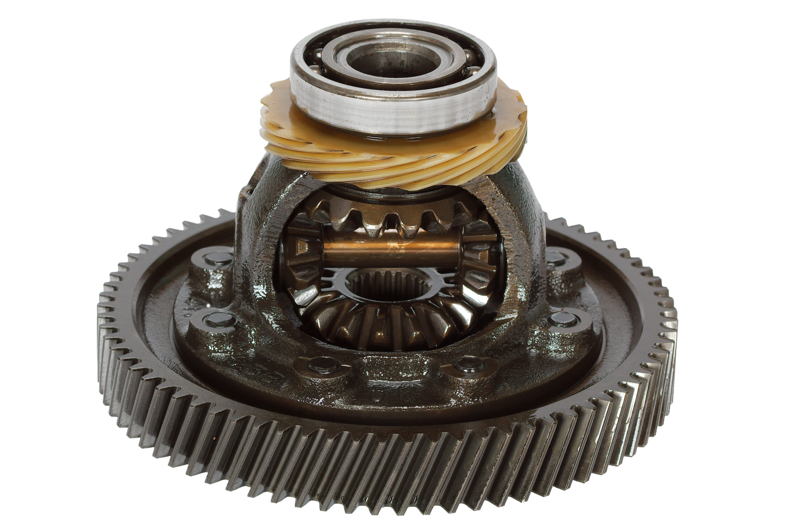 Differential of the gearbox, isolated on white background